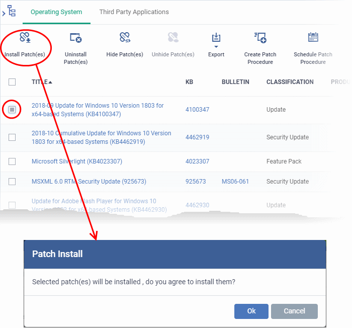 Manage OS Patches On Windows Endpoints, Patch Management Endpoint